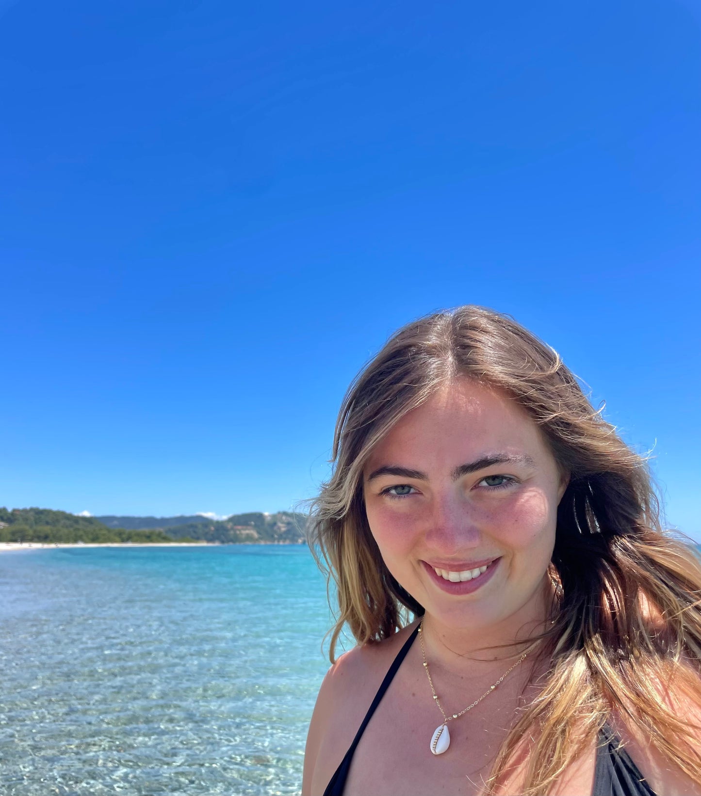 Gold Beaded Puka Necklace