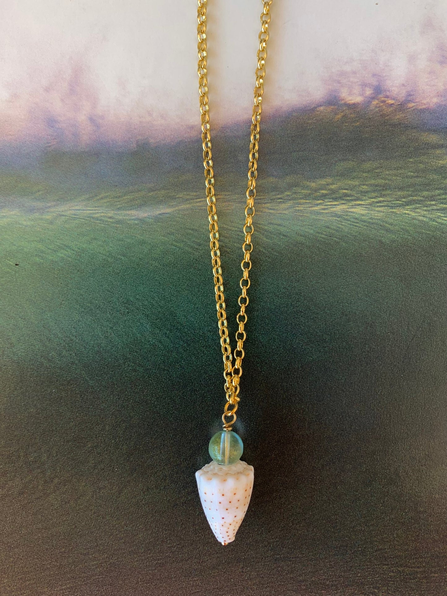 Gold Cone Shell Necklace