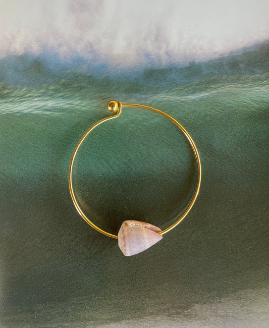 Gold Cone Shell Bangle