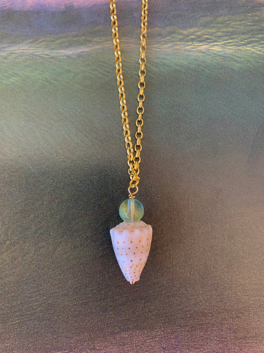 Gold Cone Shell Necklace