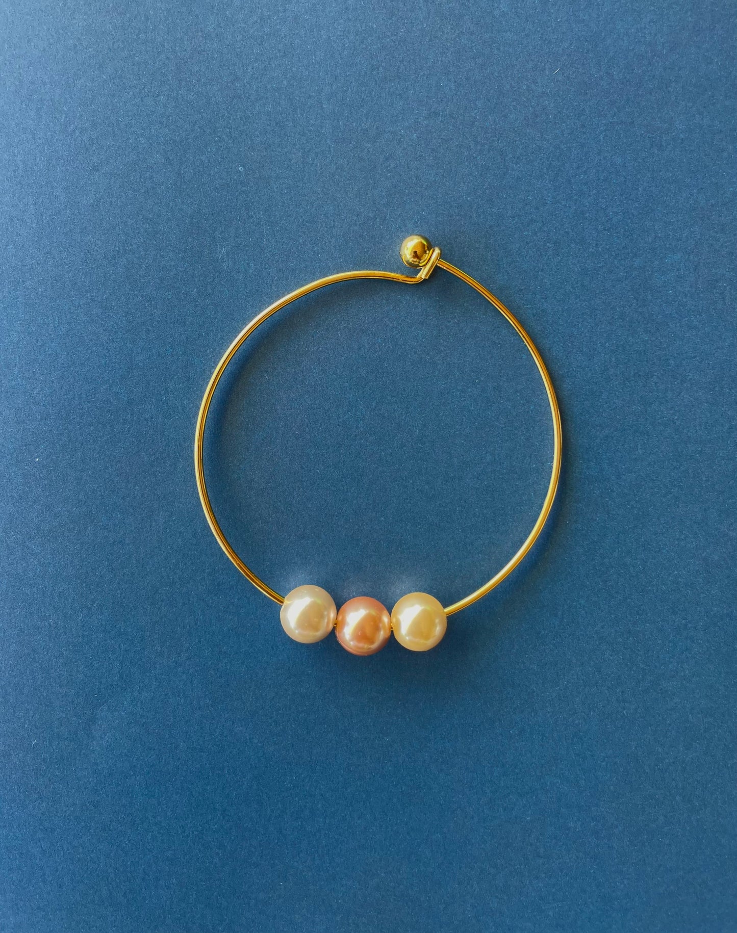 Gold Pearl Bangle