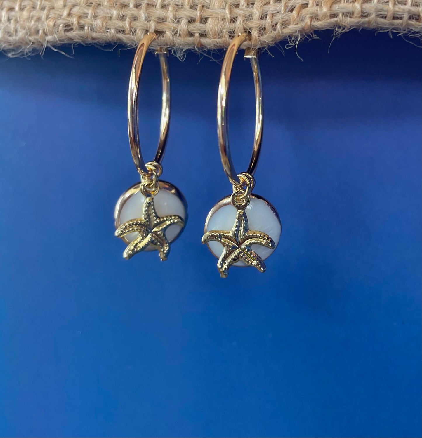 Starfish Shell Hoops