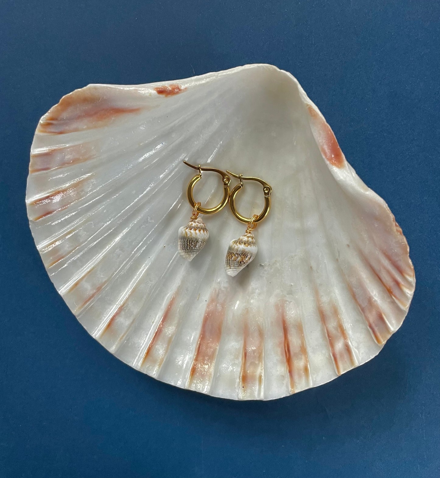 Small Spiral Shell Gold Hoops