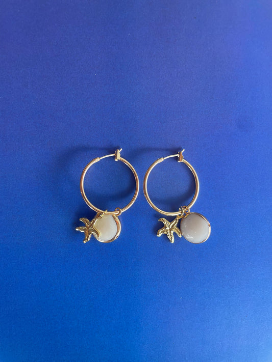 Starfish Shell Hoops